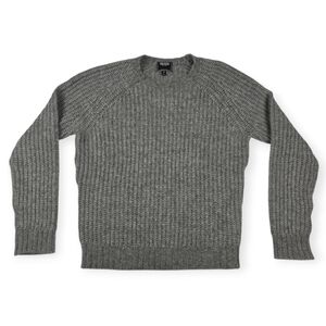 Todd Snyder Wool Alpaca Blend Cable Knit Sweater Men's Size Medium Gray